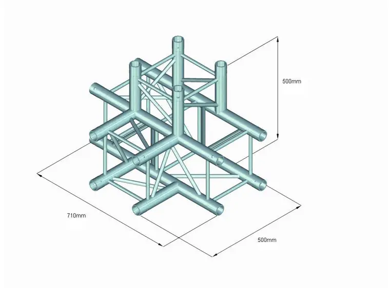 ALUTRUSS QUADLOCK 6082T-42 4-way t-piece 
